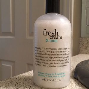 Philosophy Fresh Cream & Mint shower, shampoo bath